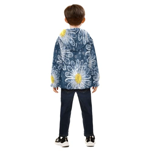 Daisy Flowers Floral Toddler Jackets for Boys Winter Outerwear Kids 3T-10T4
