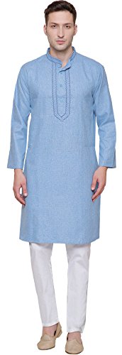 Maple Clothing Cotton Embroidered Men's Kurta Pajama Set India Clothes