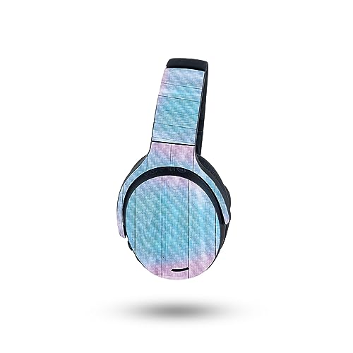 Image of MightySkins Carbon Fiber Skin Compatible with Skullcandy Crusher ANC 2 - Wood Pastel | Protective, Durable Textured Carbon Fiber Finish | Easy to Apply