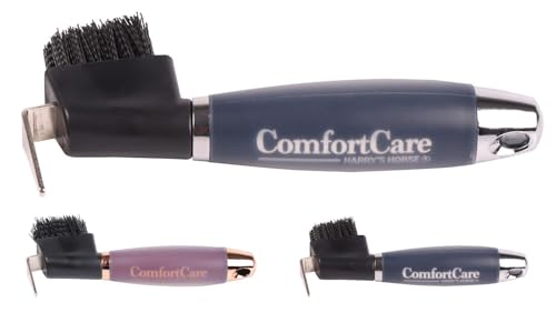 NETPROSHOP Hufauskratzer ComfortCare Hufkratzer mit Bürste und Gelgriff, Farbe:Navy