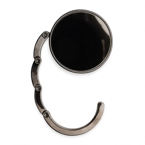 REFLECTS Taschenhalter für Tisch faltbarer Handtaschenhalter und Taschenhaken rutschfester Tischhaken mit verspiegelter Gunmetal-Oberfläche Edelstahl/Zinklegierung 45 x 45 x 10 mm ca. 60 g