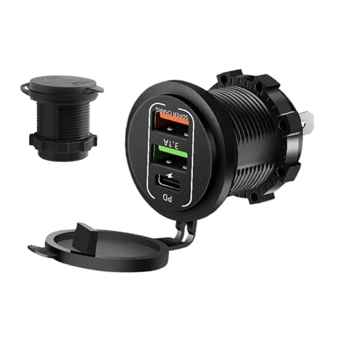 Chargeur rapide pour voiture - Adaptateur de chargeur de voiture multifonction - Pour camping-car, moto, yacht, voyage, voyage d'affaires, camping, quotidien,...