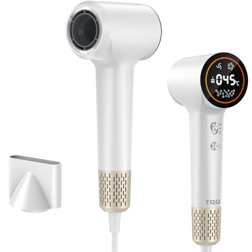 TQQ Asciugacapelli, Phon da 400 Milioni di Ioni Plasma, Motore Brushless da 110.000 giri/min per Asciugatura Rapida, Phon Capelli Professionale da 57 dB Adatto per Viaggi e Domestico