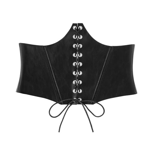 JASGOOD Waist Corset Belt for Women Retro Elastic Lace-up Wide