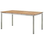 Gartengarnitur Kuba 7-teilig Edelstahl & Teak
