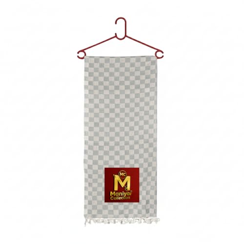 Image of Handloom Bhagalpuri Cotton Silk Mix Dull Andi 3D Checked Chadar - Soft Grey Comforter & Odhnewali Blanket for All-Season Sleeping - (220x125cm - Size)
