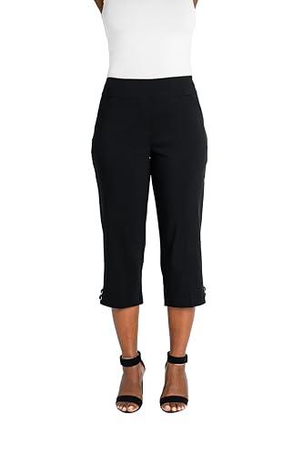Briggs New York Women's Pull on Lace Up Hem Capri