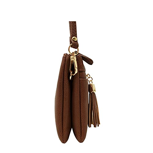 Image of Solene Women's Lightweight Multi Compartment Wristlet Clutch Wallet Crossbody Bag