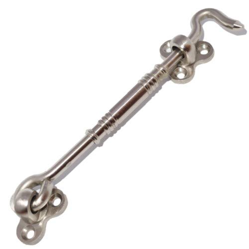 RISEOM Brass Heavy Gate Hook and Eye/Window Hook for Double Doors Gates/Windows(Flower Eye) (30, Silver-5 inch) (B08NVXYX8B) Amazon Price History, Amazon Price Tracker