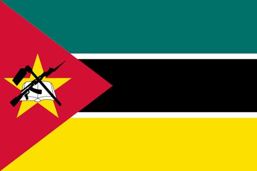 Drapeau Large Mozambique grand format horizontal 1.5m² pour mât public - 2