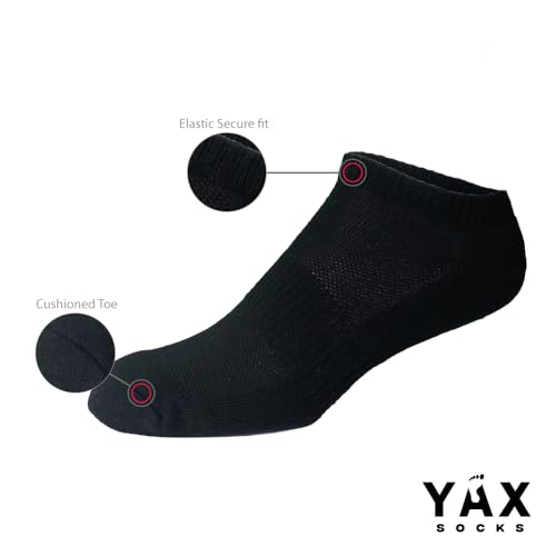 Image of Women's Athletic Socks, Pack of 6, Made with Combed Cotton - Size 9-11