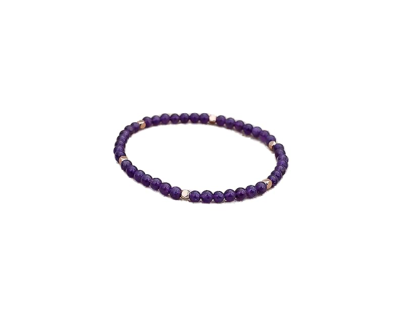 Bracelet en améthyste naturelle LKBEADS pour harmoniser vos séances de yoga et méditation