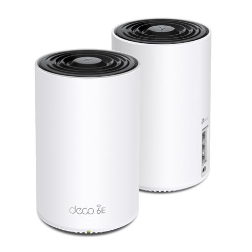 Image of TP-Link Deco XE75 Pro AXE5400 Tri-Band WiFi 6E Mesh System - 2.5G WAN /LAN Port, Covers up to 5500 Sq.Ft, Replaces WiFi Router and Extender, AI-Driven Mesh, New 6GHz Band, 2-Pack