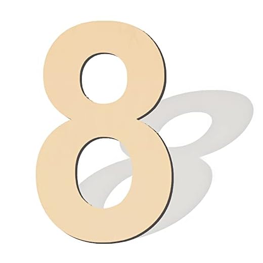 12 Inch Large Blank Wood Number 8 Unfinished Wood Slices Signs Board, Wooden Numbers for DIY Craft Projects, Birthday, Party, Wedding Decorations