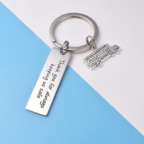 School Bus Driver Appreciation Gifts Bus Driver Gifts Christmas Keychain Gift Stainless Steel Thank You For Always Keeping Us Safe Keychain For Men Women Jewelry #TOP5