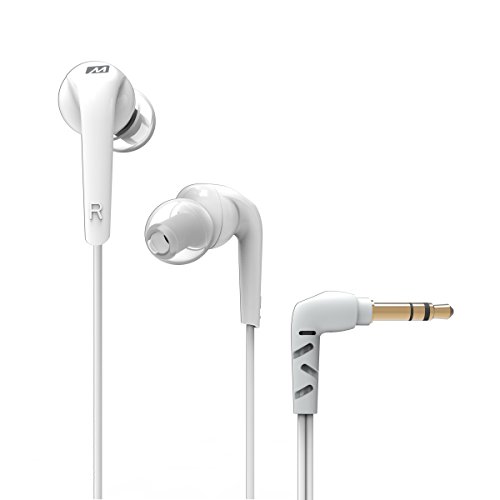 MEE Audio RX18 Comfort-Fit in-Ear Headphones with Enhanced Bass (White)