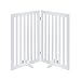 unipaws ペットゲート 置くだけ簡単 木製 折りたたみ式 伸縮可能 玄関/階段/ドア用 ペットガード 小型犬 猫 脱走防止 飛び出し防止 収納便利 室内パーテーション ペットフェンス ペット用柵 犬用ゲート、折り式バリア、ペット用家具フェンス 、白い ホワイト