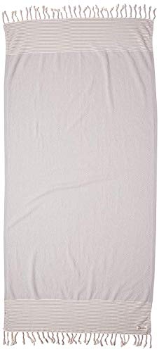 Bersuse 100% Cotton Biarritz Turkish Towel - 37X70 Inches, Light Gray #TOP26