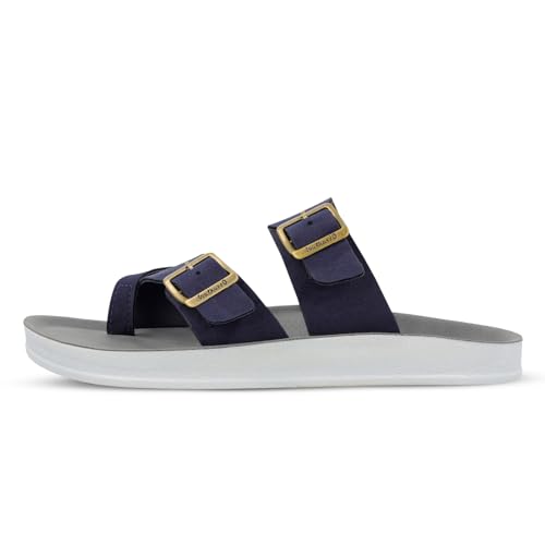 Image of WALKAROO Men's Slip-On Sandals|Soft Cushion Footbed, Adjustable Dual Buckle Straps,Lightweight Flexible Sole, Anti-Slip|Daily Wear, Casual,Office Wear Sandals|WGR53247