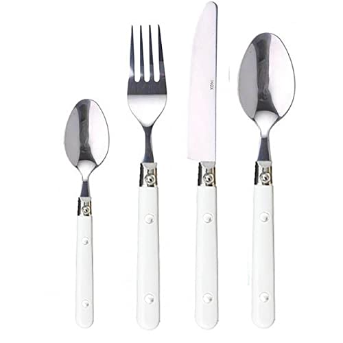 Hogar Y Mas Cubiertos Jasmin 24 Piezas - Blanco