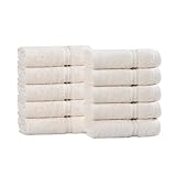 Superior Egyptian Cotton 10-Piece Face Towel Set, Ivory
