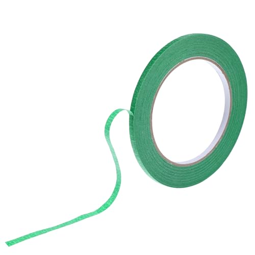 Image of 3 Rolls Removal Green Painters Tap Green Thin Masking Tape No Residue Narrow Paint Tapes Automotive Painting Tapes for Home Decoration Spray Paint Masking Handmade DIY, 0.2 Inch X 55 Yards
