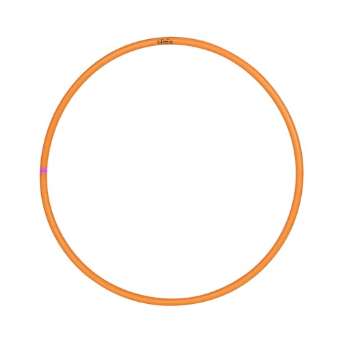 Image of Fitfix Welded Toy Hoop Exercise Ring for Fitness | Toy Hoop for Boys,Girls and Kids (Multi Color) (18 inch Diameter, Pack of 1 Pcs) Orange Colour Includes Carry Bag for Easy Portability