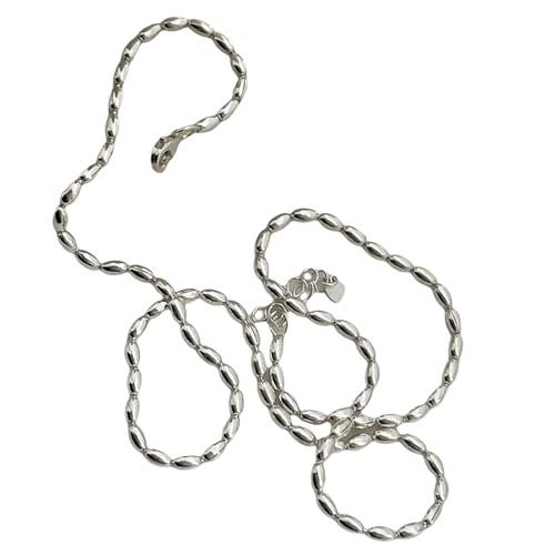 Collier de perles élégant pour femme avec rangée de perles blanches et style tendance