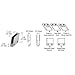 CRL 1/2" Brushed Nickel 128 Degree Slant Obtuse End Clamp Type "C" Stair and Walkway Railings