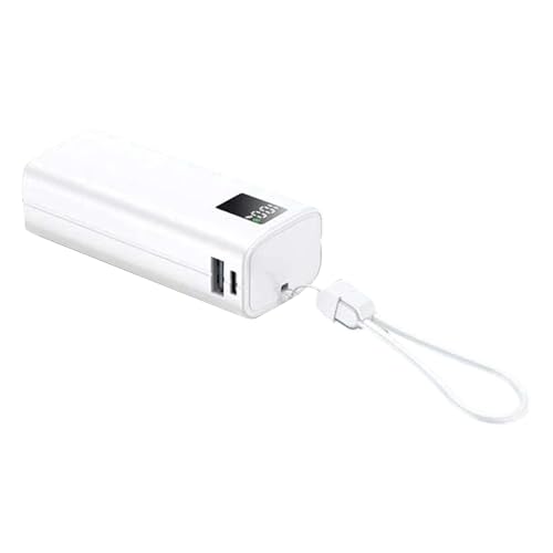 Qsvbeeqj Cargador de batería ABS con pantalla a color y PD22.5W de carga rápida en tiempo real, cajas de alimentación móviles móviles