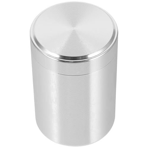 Beaupretty Recipiente Metálico Hermético Pequeño de Aleación de Titanio, Tarro de Almacenamiento para Té Suelto y Alimentos, Color Plata, Tamaño 4.5 X 6.8 Cm, Adecuado para Viajes y Uso