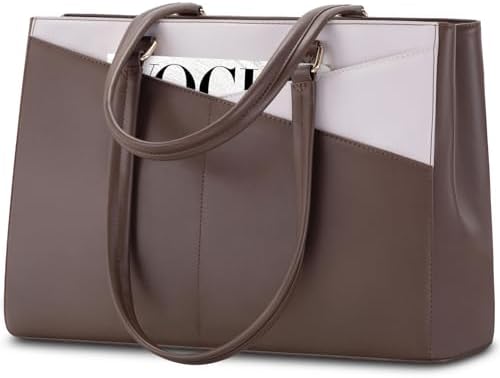 [LOVEVOOK] Laptop Bag for Women Tote Bags Waterproof Leather Briefcase Computer Women Business Office Work Bag