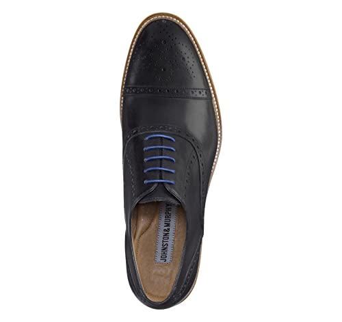Johnston & Murphy Men's Conard Cap Toe Oxford,Black,13 M US3