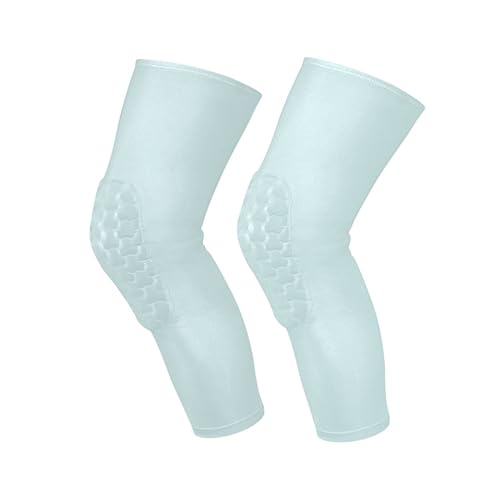Light Cyan Sports Knee Pads Youth Volleyball Basketball Long Leg Sleeves Braces Compression Wrestling Youth/Kids & Adult Sizes