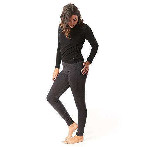 Smartwool Parte inferior feminina clássica térmica de merino, cinza-escuro, médio