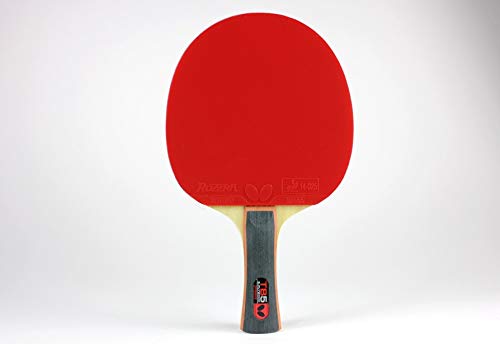 Butterfly Tb Pro-Line Table Tennis Rackets - Medium Fast Blade And Rubber Combination Which Includes A Free Racket Case - Recommended For Advanced Level Players Pro-Line Series, Red/Black (Cmr29) #TOP1