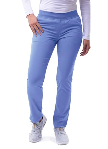 Adar Pro Pantalon scrub yoga femme bleu ciel M
