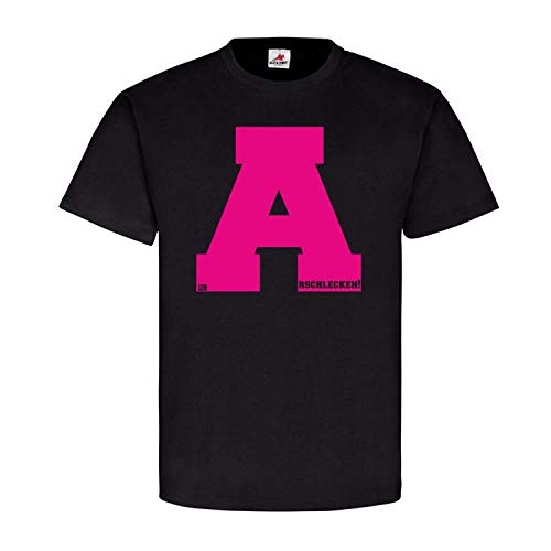 T-shirt humour noir Am Arsch Leck Mich pour se détendre en taille XXXXL