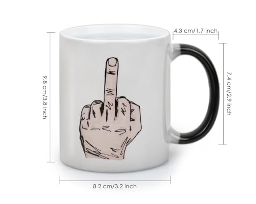 Taza mágica de cerámica negra cambiadora de color 320 ml miniatura 2