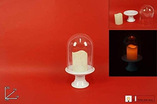 Two Esse Candle Holder with Light, White, 26 cm
