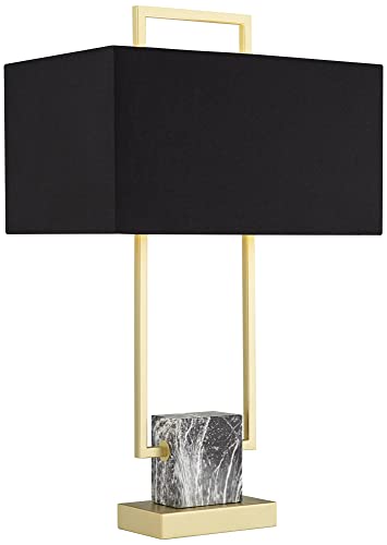 Lámpara de Mesa Carl Moderna 24.75" Negro y Dorado