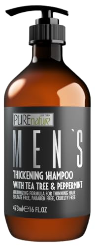 Mens Shampoo - Sulfate Free for Thinning Hair - Volumizing and Hair Thickening - Salon Grade,...