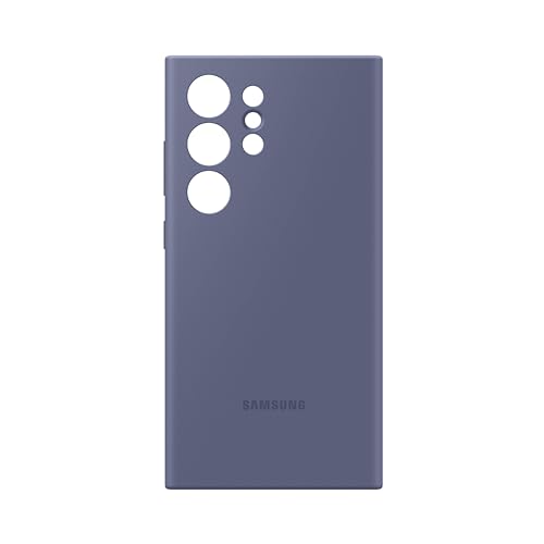 Image of Samsung Galaxy S24 Ultra Silicone Case Phone Case, Protective Cover with Color Variety, Smooth Grip, Soft and Sleek Design, Snug Fit, US Version, EF-PS928TVEGUS. Violet