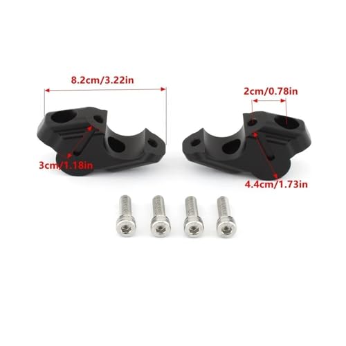 Elevadores de manillar extensión abrazadera Tracer 9 MT-07 negros 6