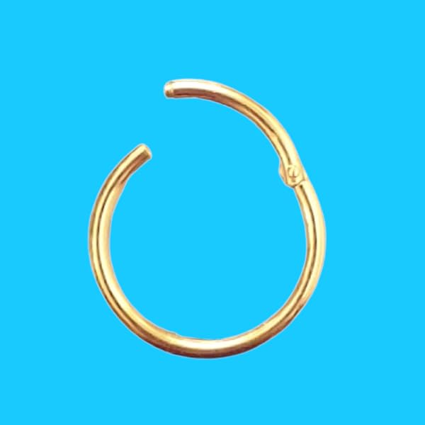 Ringe I Clicker I Piercing Nasenring Ohrring I 1,0 x 8 mm I 585 Massiv Gelbgold I Echtheit des Artikels - wie beschrieben - wird hiermit garantiert I 46011-8 I