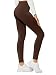 Warm Fleece Lined Leggings - Ultrasoft Premium - High Waisted Slimming - 10 Colors Conceited (S/M (0-10), Dark Brown)