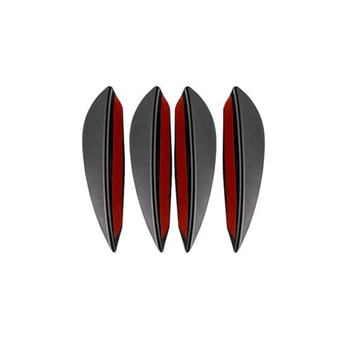 Garniture lèvre de pare-choc avant avec canards noirs et spoilers latéraux
