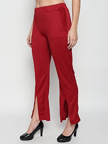 Image of dockstreet Women Polyester Stretchable Loose Fit Trousers