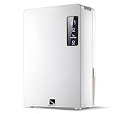 Desumidificador Purificador Ar Branco Grande Antimofo Bivolt Elétrico Portátil 2200ml Silencioso Temporizador Led SOFTINOX — Reservatório Removível, Desligamento Automático