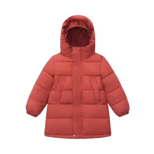Boys Girls Winter Jacket Thickened Down Coats Windproof Warm Long Sleeve Hooded Puffer Coats for 3-12 Years